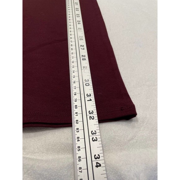 Forever21 Size S Square Neck Bodycon Dress Long Sleeve Stretch Knit Burgundy NWT - Picture 4 of 12